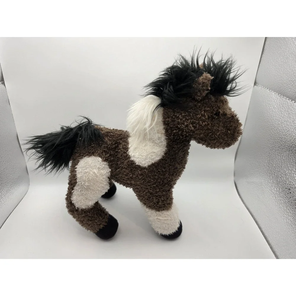 Douglas Cuddle Toys Durango Horse Stuffed Plush Black White Painted Pony Toy